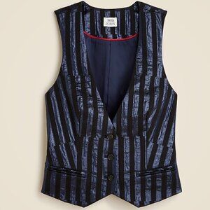 Christopher John Rogers X J.Crew Slim Fit Vest Metallic Stripe